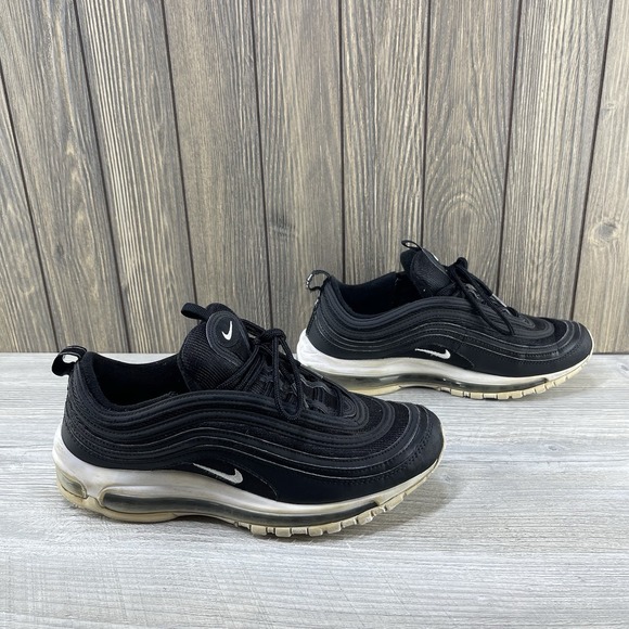 Nike Air Max 97 Black White 921826-001 Men's Size 9.5 Athletic Sneakers READ - Picture 1 of 13